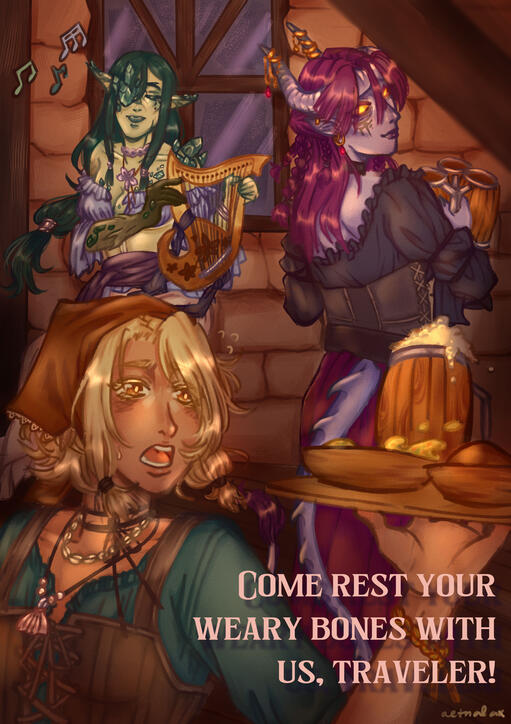 Winter Wayfarers: Tavern Girls (OC)